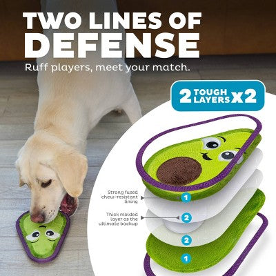 Outward Hound Tough Skinz Avocado Dog Toy