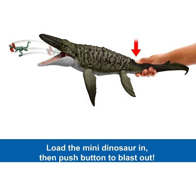 Jurassic World Rebirth Bite N Blast Mosasaurus and Mini Dilophosaurus