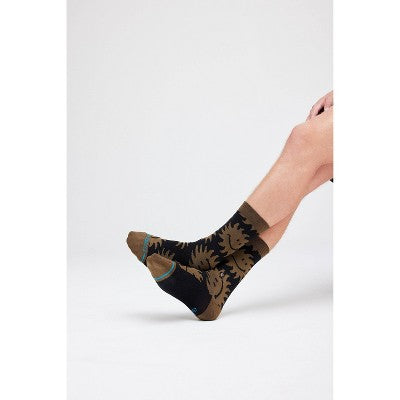 STANCE Men's Smile Out Crew Socks - Dark Green 6-12