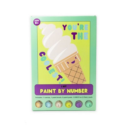 Paint By Number Ice Cream Craft Activity Kit - Bullseye's Playground
