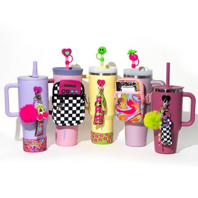 CharCharms Flower Water Bottle Boot Pink