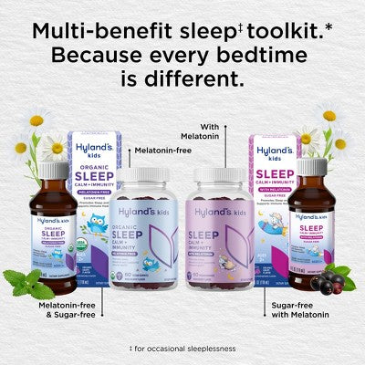 Hyland's Kids Melatonin-Free Organic Sleep Calm + Immunity Gummies - 60ct