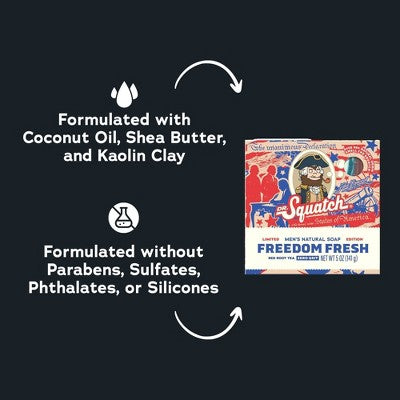 DR. SQUATCH Men's All Natural Bar Soap - Freedom Fresh - 5oz