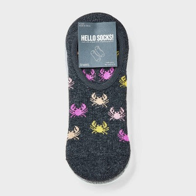 Women's Sea Life 3pk Liner Socks - Charcoal Heather/ Heather Gray/Aqua 4-10