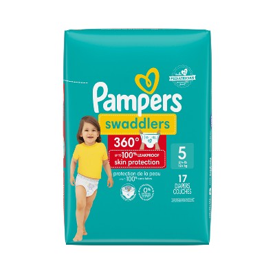 Pampers Swaddlers 360 Disposable Diapers - Size 5 - 17ct