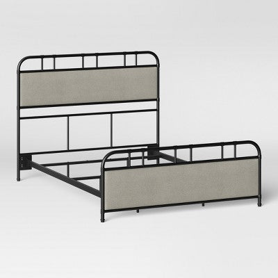 Bridgton Metal Upholstery Queen Bed (Box 1) (LOCAL PICKUP ONLY)