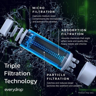 everydrop by Whirlpool Ice and Water Refrigerator Filter 4 - EDR4RXD1, Single-Pack: Reduces Odors & Contaminants, Green