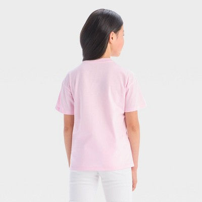 Girls Oversized Lion Cub Graphic T-Shirt Cat & Jack Light Pink L