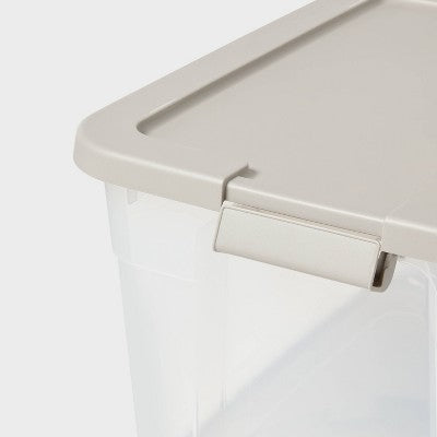 66qt Clear Latching Storage Box Spaceship Gray - Brightroom (LOCAL PICKUP ONLY)