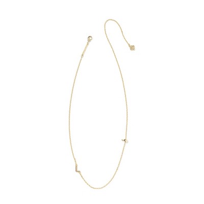 Kendra Scott 14K Gold Over Brass Mini "L" Initial Pendant Necklace - Gold