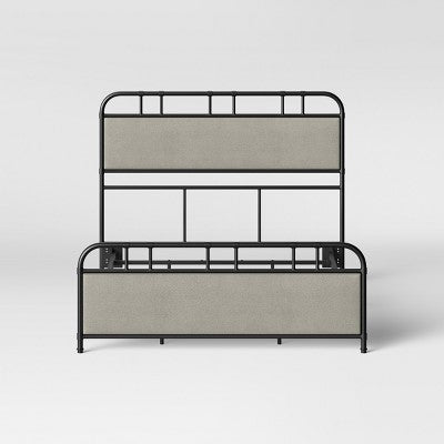 Bridgton Metal Upholstery Queen Bed (Box 1) (LOCAL PICKUP ONLY)