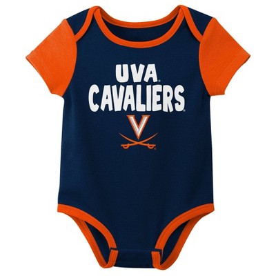NCAA Virginia Cavaliers Infant Boys' 3pk Bodysuit - 3-6M: Team Logo Sports Apparel