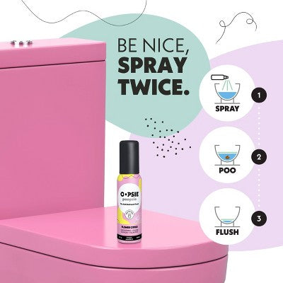 Oopsie Poopsie Toilet Odor Eliminator Toilet Spray - Flower Citrus - 2 fl oz: Ammonia-Free, Aluminum-Free, Dye-Free, Paraben-Free, Sulfate-Free