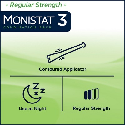 Monistat 3-Dose Yeast Infection Treatment 3 Ovule Inserts & External Itch Cream - 3ct