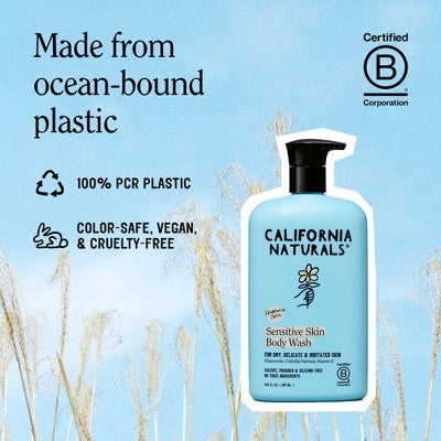California Naturals Sensitive Skin Body Wash - 16.5 fl oz: Aloe, Paraben-Free, Sulfate-Free, Vegan