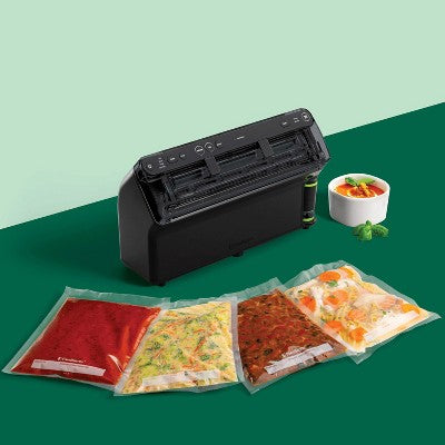 FoodSaver Elite All-in-One Liquid Plus Vacuum Sealer with Bags and Roll Black