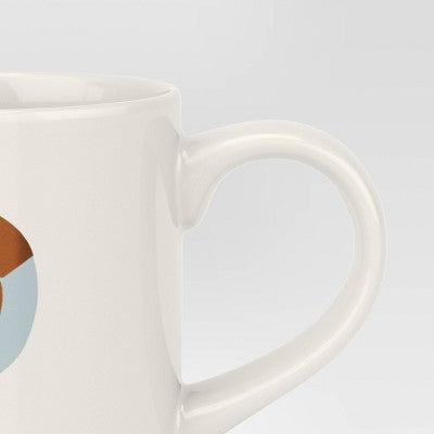 16oz Stoneware Monogram P Mug Watercolor Blue - Opalhouse