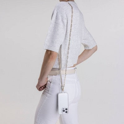 Hello Lux Phone Crossbody Strap - Gold Paper Clip Chain