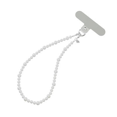 VELVET CAVIAR Phone Charm - White Pearl: Cell Phone Accessory, 7.1" Height