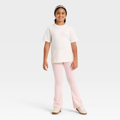 Girls' Flare Leggings - Cat & Jack Pink XS