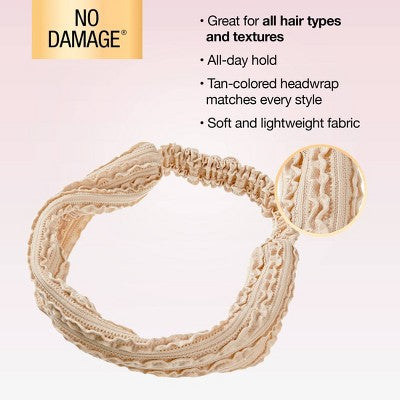 scunci Boho Chic Textured Headwrap - Latte - All Hair