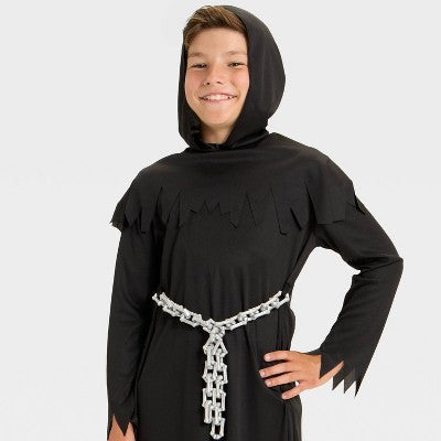 Kids' Reaper Halloween Costume Robe - Hyde and EEK! Boutique Black M