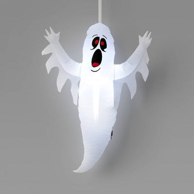 3.5' Hanging Ghost Inflatable Halloween Decoration White - Hyde and EEK! Boutique