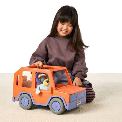 Bluey Buddies Big Heeler 4 Wheel Drive Doll Playset - 3pk: Plush Character Set, BBC Licensed, Plastic & Fabric