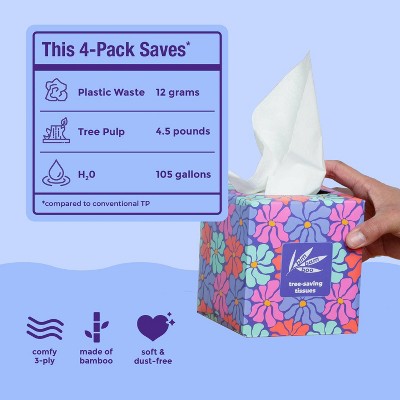 Bim Bam Boo Bamboo Facial Tissue - 4pk/60ct