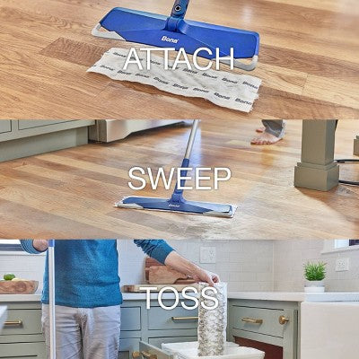 Bona Heavy Duty Multi-Surface Dry Cloth Refills for Floor Sweeping and Cleaning - 14ct