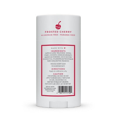 Native Holiday Limited Edition Aluminum-Free Deodorant - Frosted Cherry - 2.65oz: Baking Soda-Free, Vegan Formula