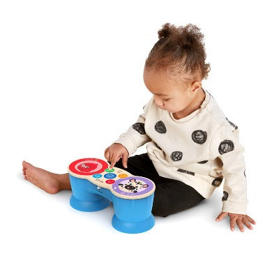 Baby Einstein Upbeat Tunes Magic Touch Wooden Drum Musical Toy: Volume Control, Shapes and Colors Learning