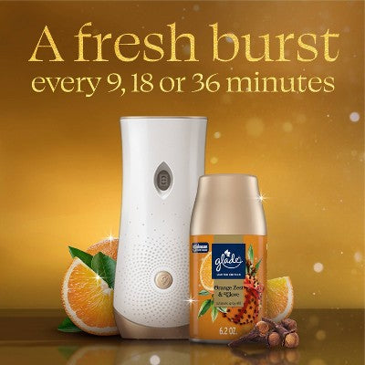 Glade Automatic Spray Air Freshener - Orange Zest & Clove - 6.2oz