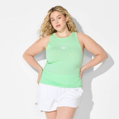 Women's High Neck Tank Top - Wild Fable Mint Green XXL