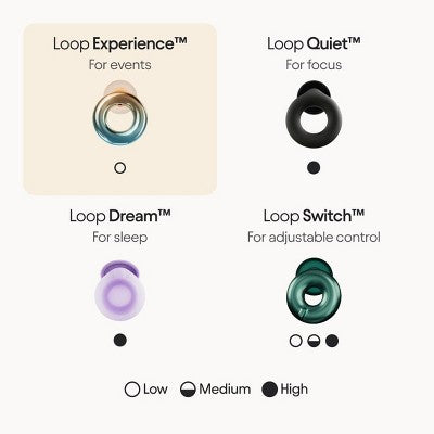 Loop Experience 2 Earplugs for Live Events Concerts Festivals and Night Outs - Coachella