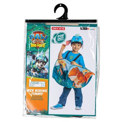 Nickelodeon Kids' PAW Patrol Movie 3 Rex Riding Timmy Pop-out Costume One Size