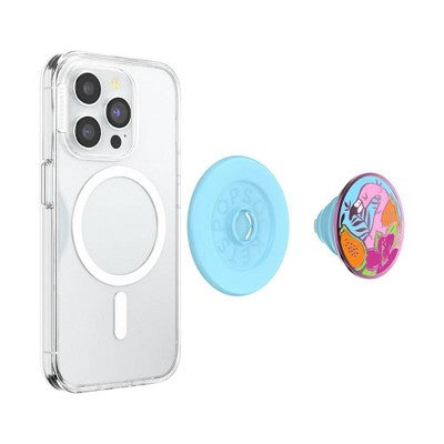 PopSockets Magnetic Phone Grip with MagSafe, Magnetic Adapter Ring Included - Enamel Flamingo