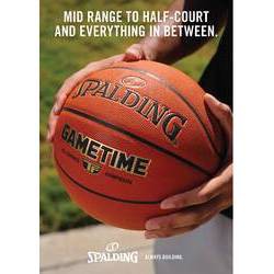 Spalding Gametime 29.5" Basketball: Official Size 7, Indoor-Outdoor Use, Composite Material