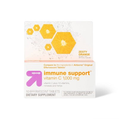 Immune Support Effervescent Tablets - Orange Flavor - 10ct - up&up