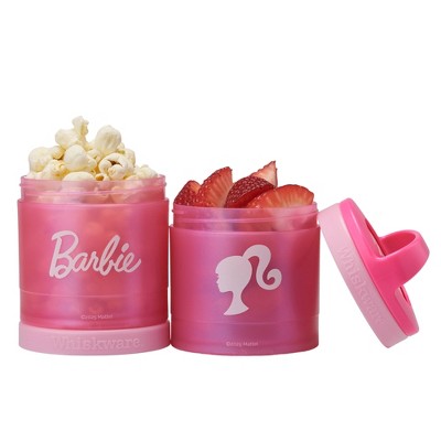 Whiskware Stackable 2pc Food Storage Jar Snack Pack - Barbie: Kids Snack Container