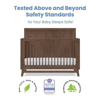 Delta Children Spencer 6-in-1 Convertible Crib - Greenguard Gold Certified - Teak Brown (LOCAL PICKUP ONLY)