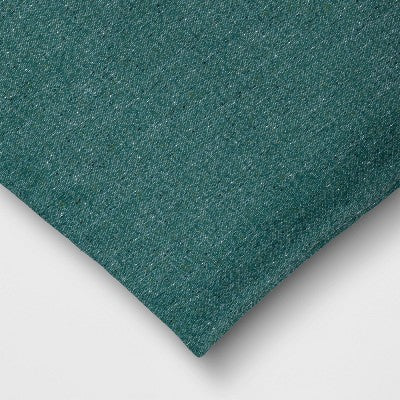 18"x18" Outdoor Square Decorative Pillow Cover Dark Teal Blue - Threshold