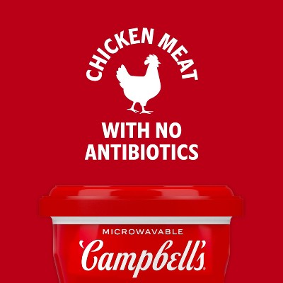 Campbell's Homestyle Chicken Noodle Soup Microwavable Mini Cups - 28oz/4pk: No Added Sugar, No High Fructose Corn Syrup