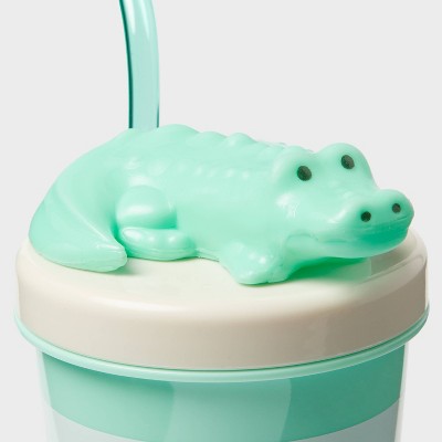 17 fl oz Tumbler with Figural Alligator Lid Green - Sun Squad