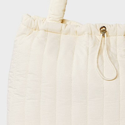 Quilted Drawstring Tote Handbag - Universal Thread Yellow