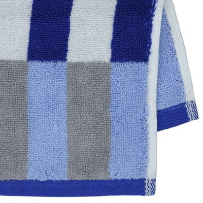6pc Bath Towel Set Blue/Gray/White Striped - Kapoor Home