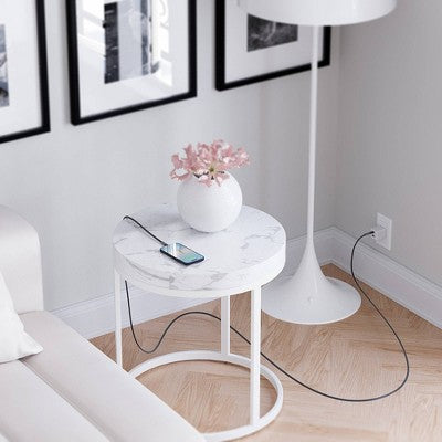 Just Wireless 10' Ultra Braided Lightning to USB-C Flat Cable - Slate Black