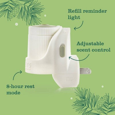 Mrs. Meyer's Clean Day Premium Scented Oil Plug-In Diffuser Air Freshener Starter Kits - Iowa Pine - 1 Warmer + 1 Refill - 0.67 fl oz