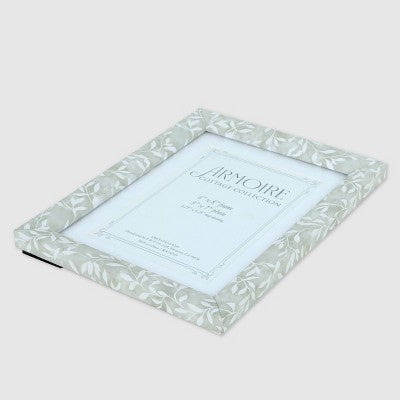 Armoire Cottage Collection 6"x 8" Matted to 5"x7" Taupe Vine with White Mat Table Frame