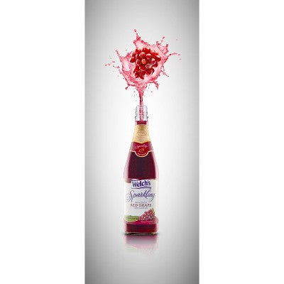 Welch's Sparkling Red Grape Juice - 25.4 fl oz Glass Bottle